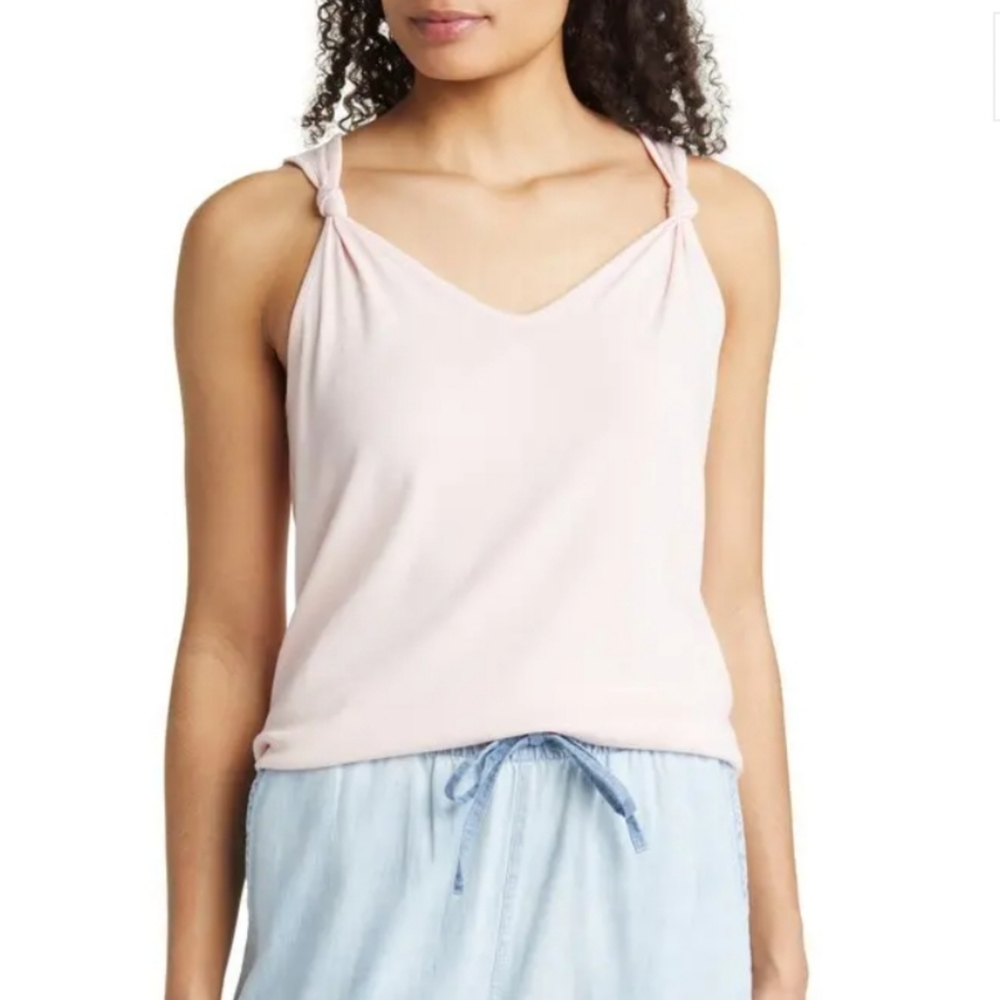 NWOT Caslon Knot Detailed Pink Tank Top